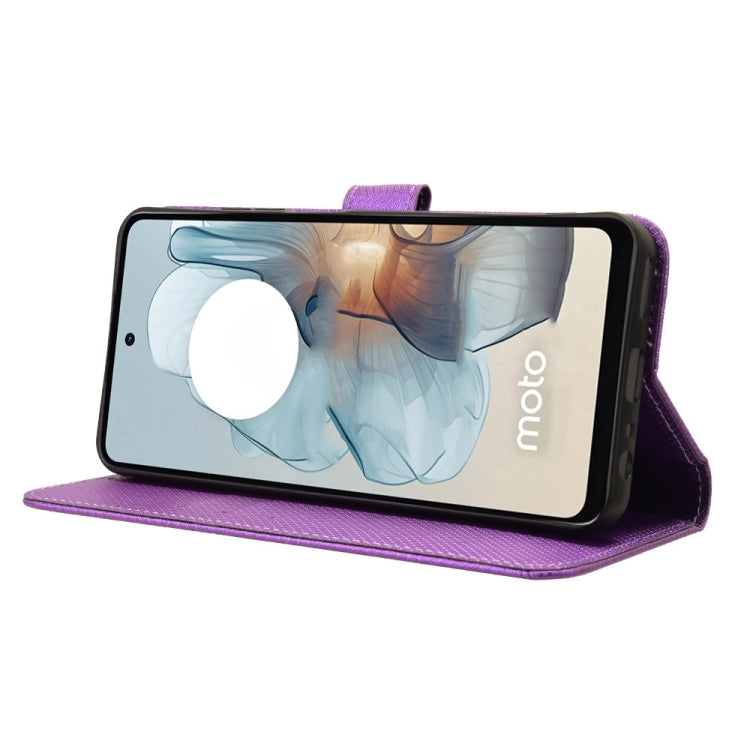 For Motorola Moto G Power 5G 2024 Diamond Texture Leather Phone Case(Purple) - Motorola Cases by PMC Jewellery | Online Shopping South Africa | PMC Jewellery | Buy Now Pay Later Mobicred