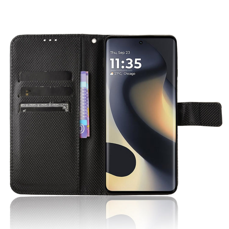 For Motorola Edge 2024 5G Diamond Texture Leather Phone Case(Black) - free shipping - PMC Jewellery - Order now!