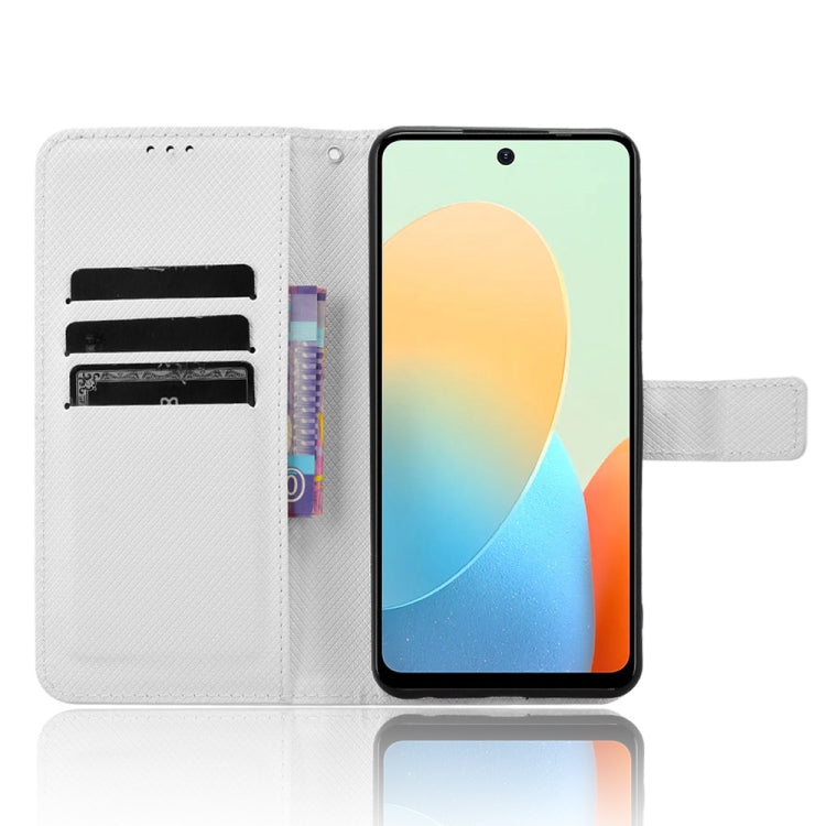 For Tecno Spark Go 2024 Diamond Texture Leather Phone Case(White) - Tecno Cases by PMC Jewellery | Online Shopping South Africa | PMC Jewellery | Buy Now Pay Later Mobicred