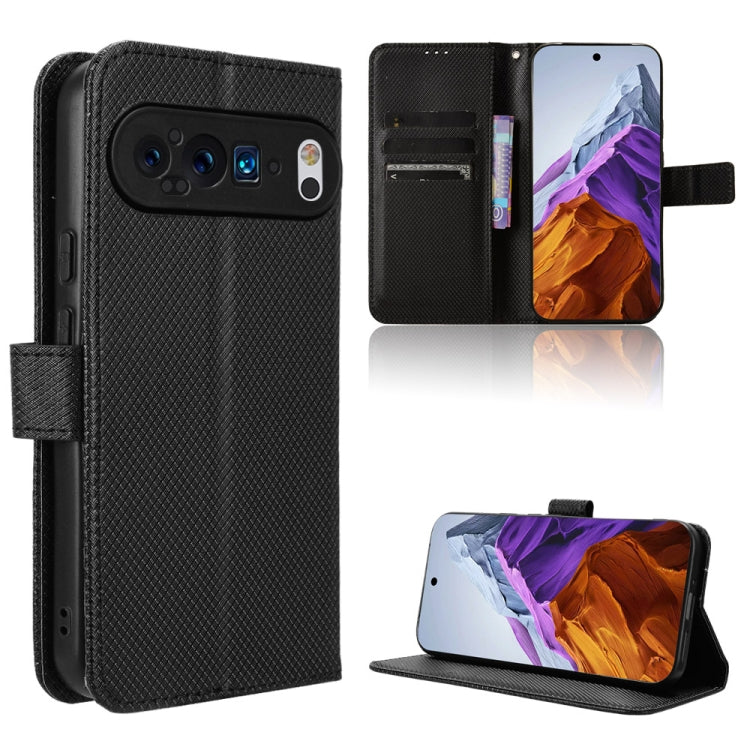 For Google Pixel 9 Pro Diamond Texture Leather Phone Case(Black) - Google Cases by PMC TechLife | Online Shopping South Africa | PMC TechLife | Buy Now Pay Later Mobicred