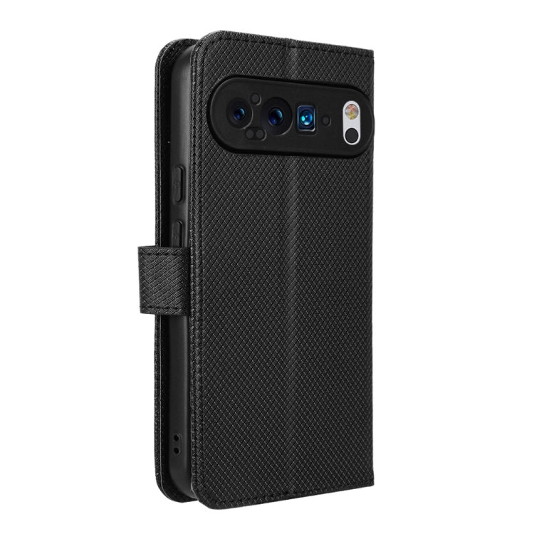 For Google Pixel 9 Pro Diamond Texture Leather Phone Case(Black) - Google Cases by PMC TechLife | Online Shopping South Africa | PMC TechLife | Buy Now Pay Later Mobicred
