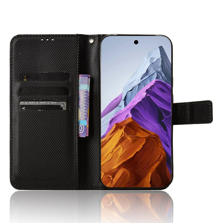 For Google Pixel 9 Pro Diamond Texture Leather Phone Case(Black) - Google Cases by PMC TechLife | Online Shopping South Africa | PMC TechLife | Buy Now Pay Later Mobicred