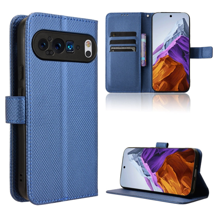 For Google Pixel 9 Pro Diamond Texture Leather Phone Case(Blue) - Google Cases by PMC TechLife | Online Shopping South Africa | PMC TechLife | Buy Now Pay Later Mobicred