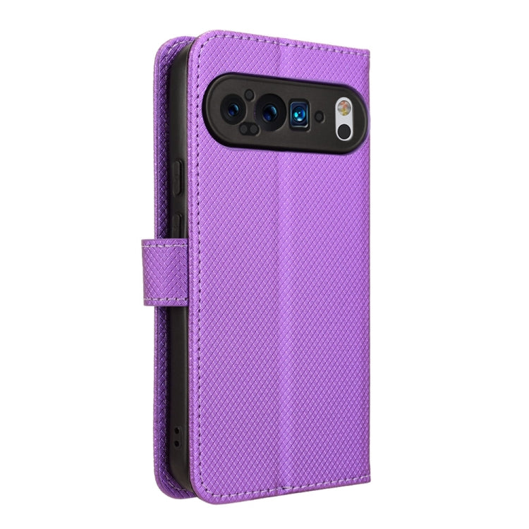 For Google Pixel 9 Diamond Texture Leather Phone Case(Purple) - Google Cases by PMC TechLife | Online Shopping South Africa | PMC TechLife | Buy Now Pay Later Mobicred