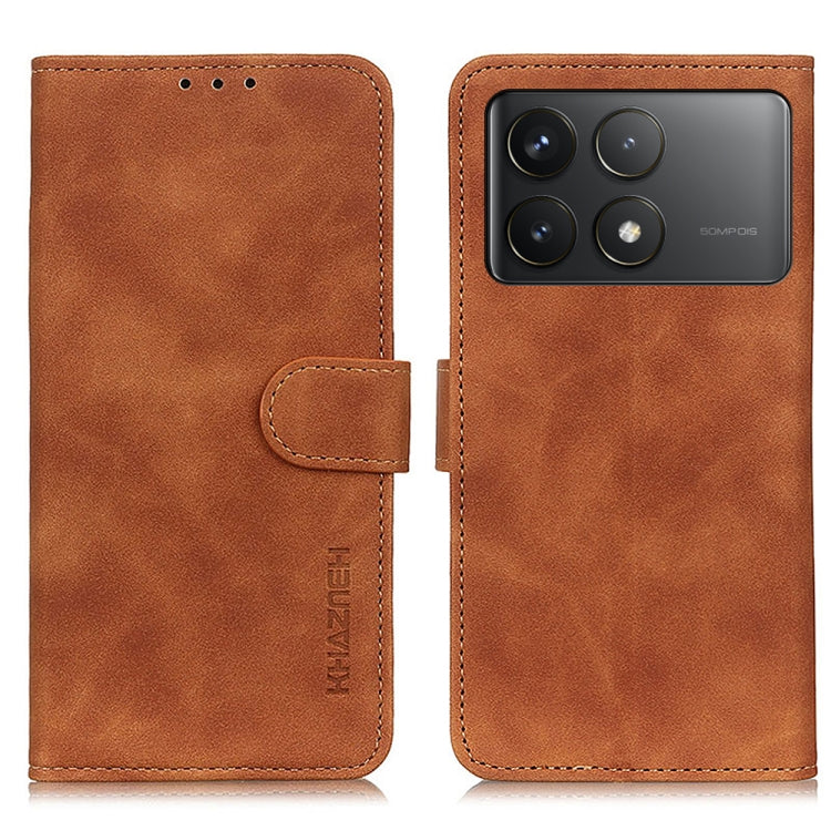 For Xiaomi Redmi K70 5G / K70 Pro 5G KHAZNEH Retro Texture Flip Leather Phone Case(Brown) - Xiaomi Cases by PMC Jewellery | Online Shopping South Africa | PMC Jewellery | Buy Now Pay Later Mobicred