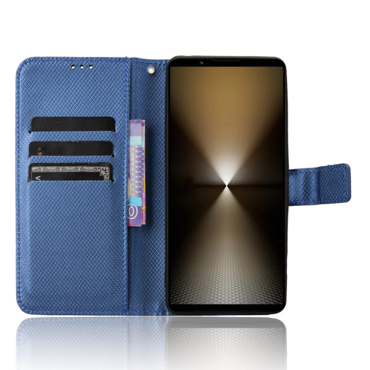For Sony Xperia 1 VI 2024 Diamond Texture Leather Phone Case(Blue) - Sony Cases by PMC Jewellery | Online Shopping South Africa | PMC Jewellery | Buy Now Pay Later Mobicred