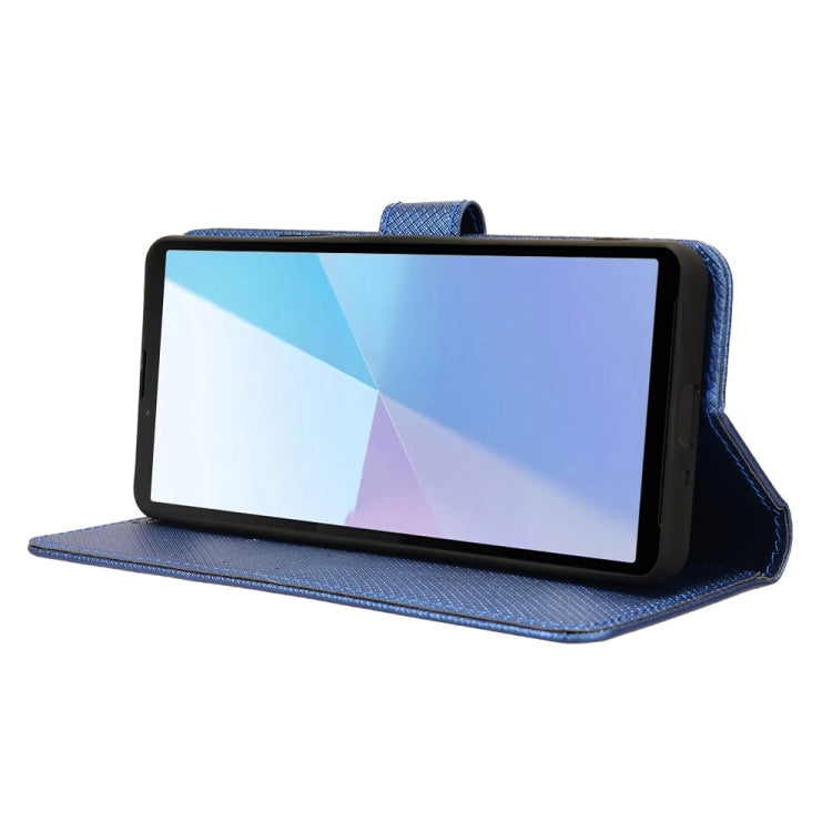 For Sony Xperia 10 VI 2024 Diamond Texture Leather Phone Case(Blue) - Sony Cases by PMC Jewellery | Online Shopping South Africa | PMC Jewellery | Buy Now Pay Later Mobicred