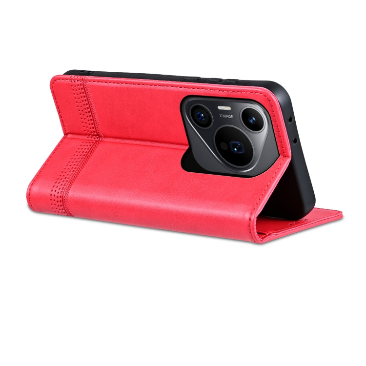 For Huawei Pura 70 Pro / 70 Pro+ AZNS Magnetic Calf Texture Flip Leather Phone Case(Red) - Huawei Cases by AZNS | Online Shopping South Africa | PMC TechLife | Buy Now Pay Later Mobicred