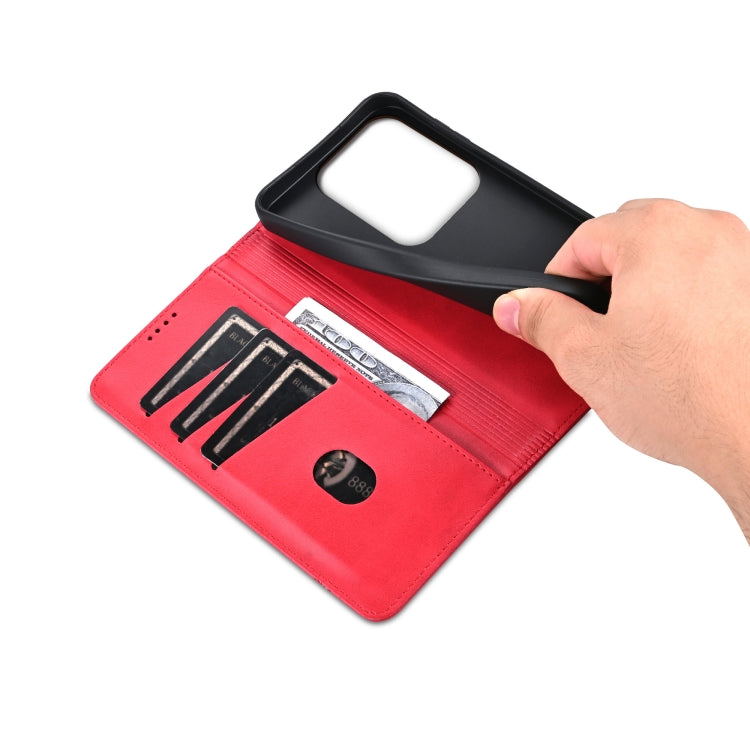 For Huawei Pura 70 Pro / 70 Pro+ AZNS Magnetic Calf Texture Flip Leather Phone Case(Red) - Huawei Cases by AZNS | Online Shopping South Africa | PMC TechLife | Buy Now Pay Later Mobicred
