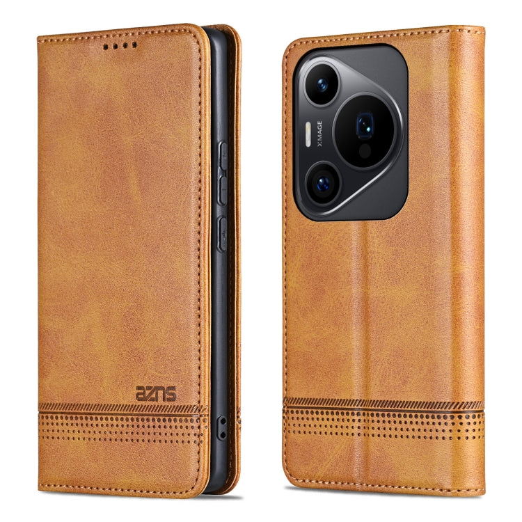 For Huawei Pura 70 Pro / 70 Pro+ AZNS Magnetic Calf Texture Flip Leather Phone Case(Light Brown) - Huawei Cases by AZNS | Online Shopping South Africa | PMC Jewellery | Buy Now Pay Later Mobicred