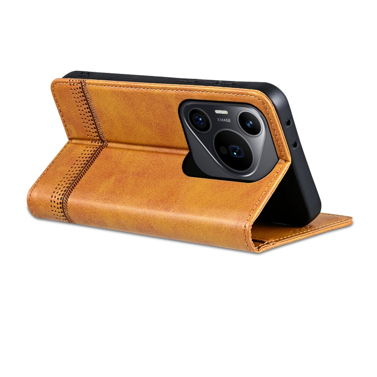 For Huawei Pura 70 Pro / 70 Pro+ AZNS Magnetic Calf Texture Flip Leather Phone Case(Light Brown) - Huawei Cases by AZNS | Online Shopping South Africa | PMC Jewellery | Buy Now Pay Later Mobicred