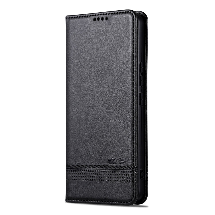 For Huawei Pura 70 Fine Hole AZNS Magnetic Calf Texture Flip Leather Phone Case(Black) - free shipping - PMC Jewellery - Order now!