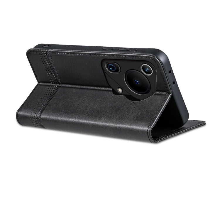 For Huawei Pura 70 Ultra AZNS Magnetic Calf Texture Flip Leather Phone Case(Black) - Huawei Cases by AZNS | Online Shopping South Africa | PMC TechLife