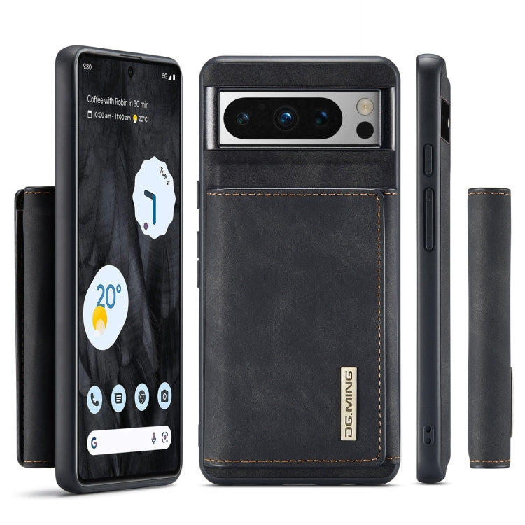 For Google Pixel 8 Pro DG.MING M1 Series 3-Fold Multi Card Wallet + Magnetic Phone Case(Black) - Google Cases by DG.MING | Online Shopping South Africa | PMC TechLife | Buy Now Pay Later Mobicred