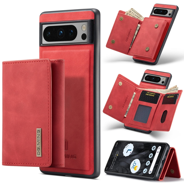 For Google Pixel 8 Pro DG.MING M1 Series 3-Fold Multi Card Wallet + Magnetic Phone Case(Red) - Google Cases by DG.MING | Online Shopping South Africa | PMC TechLife | Buy Now Pay Later Mobicred