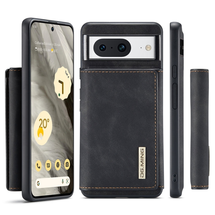 For Google Pixel 8 DG.MING M1 Series 3-Fold Multi Card Wallet + Magnetic Phone Case(Black) - Google Cases by DG.MING | Online Shopping South Africa | PMC TechLife | Buy Now Pay Later Mobicred
