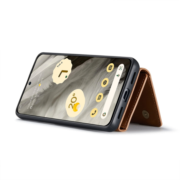 For Google Pixel 8 DG.MING M1 Series 3-Fold Multi Card Wallet + Magnetic Phone Case(Brown) - Google Cases by DG.MING | Online Shopping South Africa | PMC TechLife | Buy Now Pay Later Mobicred