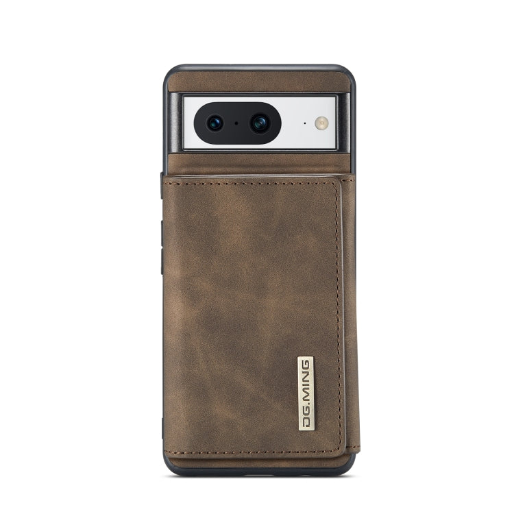 For Google Pixel 8 DG.MING M1 Series 3-Fold Multi Card Wallet + Magnetic Phone Case(Coffee) - Google Cases by DG.MING | Online Shopping South Africa | PMC TechLife | Buy Now Pay Later Mobicred