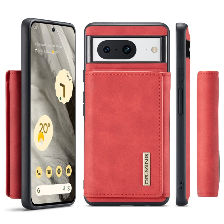 For Google Pixel 8 DG.MING M1 Series 3-Fold Multi Card Wallet + Magnetic Phone Case(Red) - Google Cases by DG.MING | Online Shopping South Africa | PMC TechLife | Buy Now Pay Later Mobicred