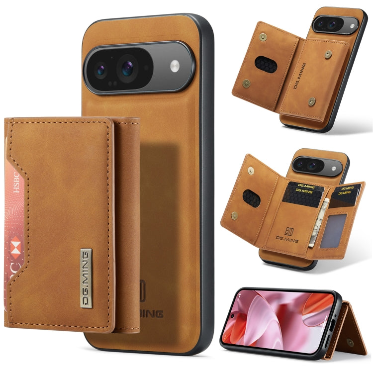 For Google Pixel 9 / 9 Pro DG.MING M2 Series 3-Fold Multi Card Bag + Magnetic Phone Case(Brown) - free shipping - PMC Jewellery - Order now!