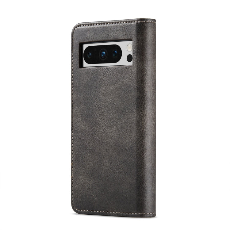 For Google Pixel 8 Pro DG.MING Crazy Horse Texture Detachable Magnetic Leather Phone Case(Grey) - Google Cases by DG.MING | Online Shopping South Africa | PMC TechLife | Buy Now Pay Later Mobicred