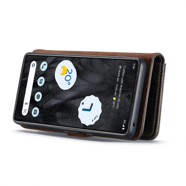 For Google Pixel 8 Pro DG.MING Crazy Horse Texture Detachable Magnetic Leather Phone Case(Grey) - Google Cases by DG.MING | Online Shopping South Africa | PMC TechLife | Buy Now Pay Later Mobicred