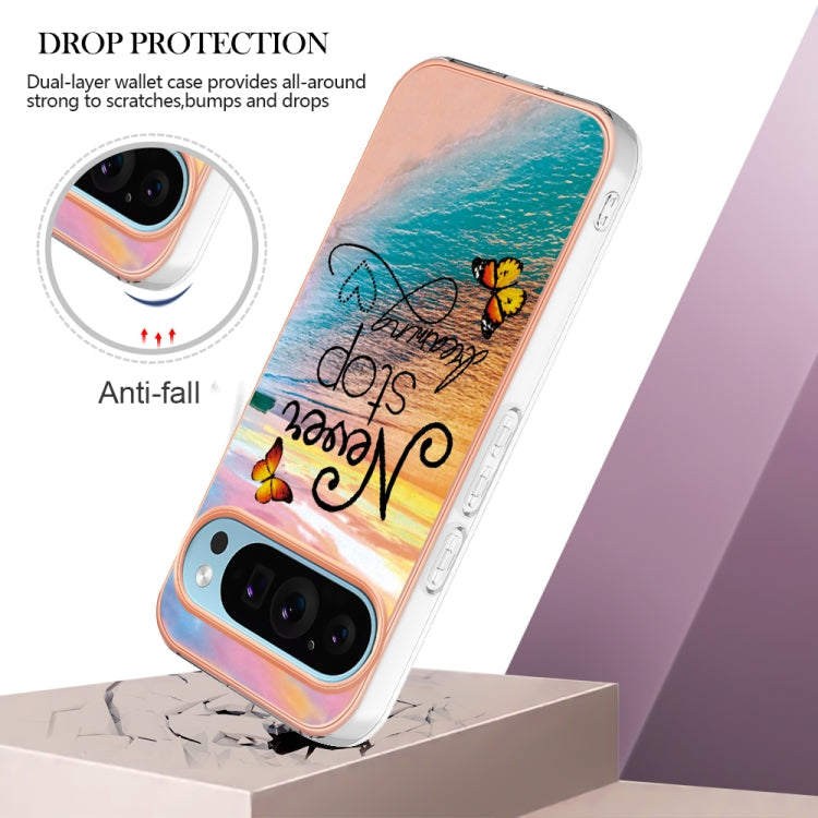 For Google Pixel 9 / 9 Pro Electroplating IMD TPU Phone Case(Dream Butterfly) - Google Cases by PMC TechLife | Online Shopping South Africa | PMC TechLife | Buy Now Pay Later Mobicred