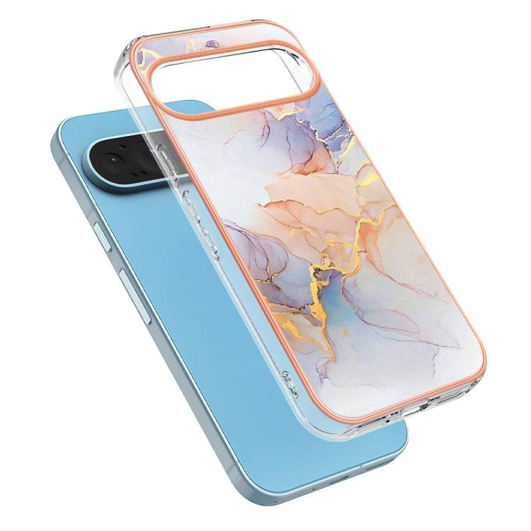 For Google Pixel 9 / 9 Pro Electroplating IMD TPU Phone Case(White Marble) - Google Cases by PMC TechLife | Online Shopping South Africa | PMC TechLife | Buy Now Pay Later Mobicred