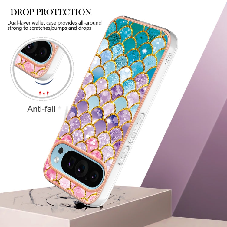 For Google Pixel 9 / 9 Pro Electroplating IMD TPU Phone Case(Colorful Scales) - Google Cases by PMC TechLife | Online Shopping South Africa | PMC TechLife | Buy Now Pay Later Mobicred
