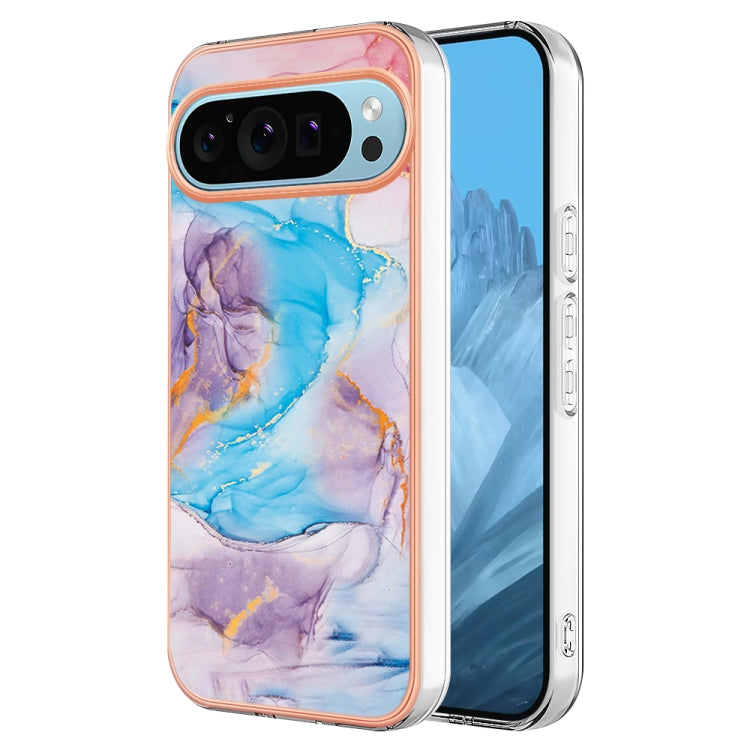 For Google Pixel 9 Pro XL Electroplating IMD TPU Phone Case(Blue Marble) - Google Cases by PMC TechLife | Online Shopping South Africa | PMC TechLife | Buy Now Pay Later Mobicred