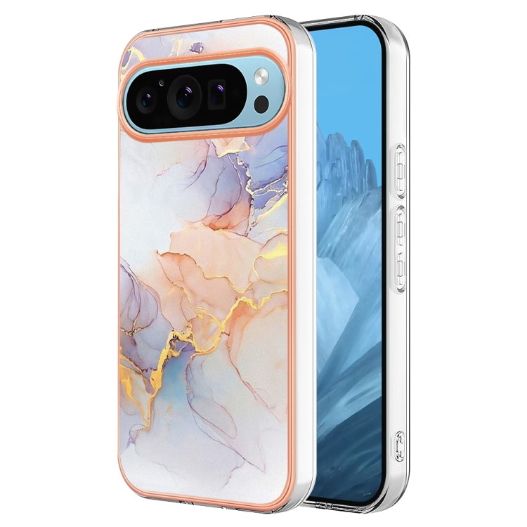 For Google Pixel 9 Pro XL Electroplating IMD TPU Phone Case(White Marble) - Google Cases by PMC TechLife | Online Shopping South Africa | PMC TechLife | Buy Now Pay Later Mobicred