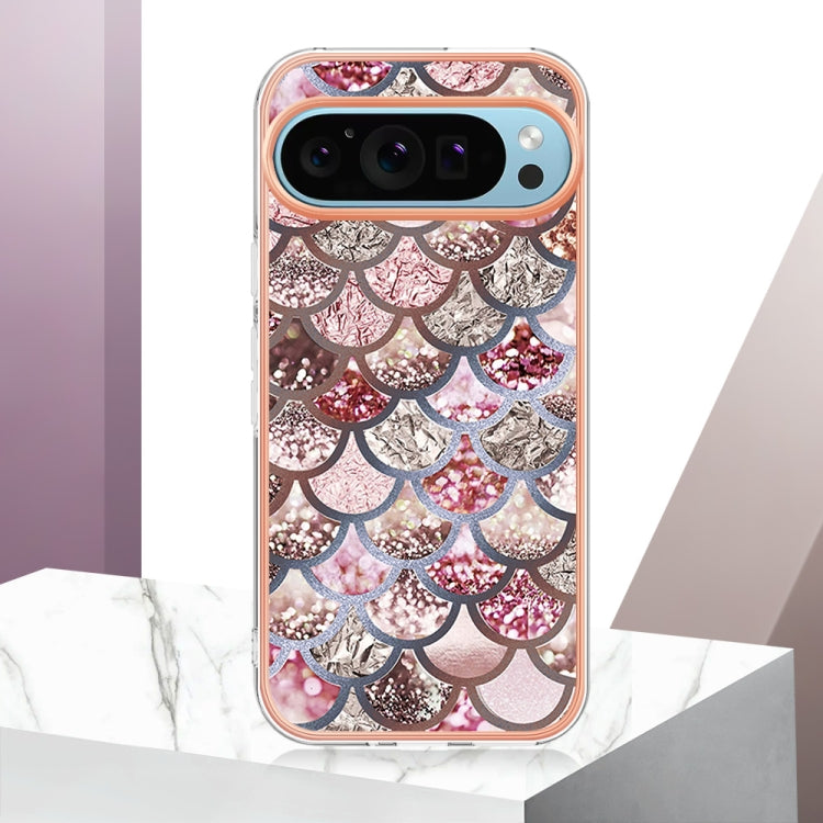 For Google Pixel 9 Pro XL Electroplating IMD TPU Phone Case(Pink Scales) - Google Cases by PMC TechLife | Online Shopping South Africa | PMC TechLife | Buy Now Pay Later Mobicred