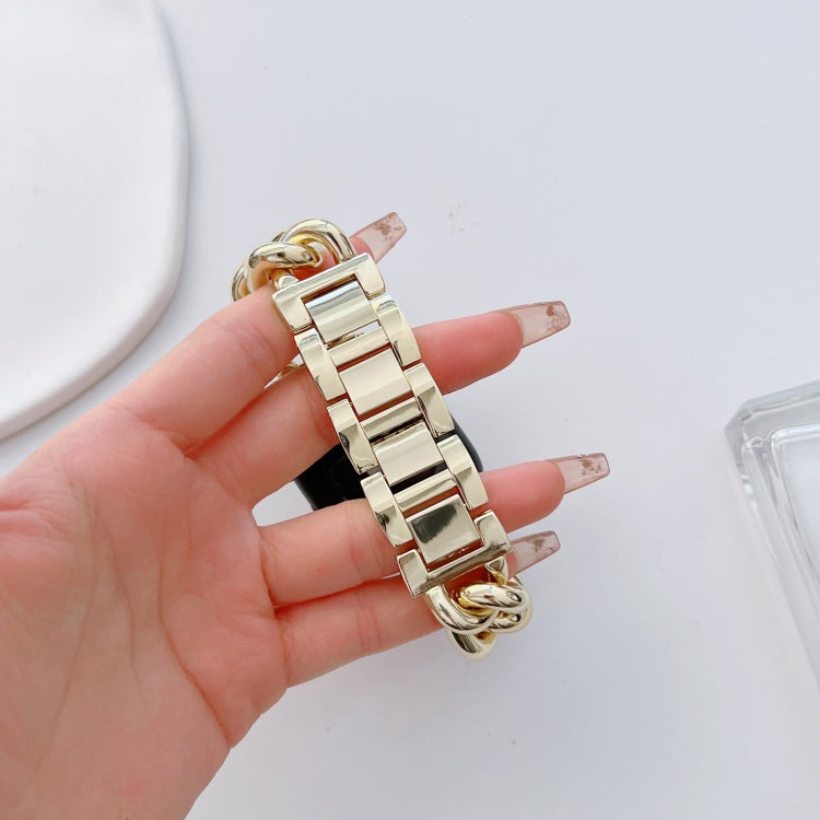 Big Denim Chain Metal Watch Band For Apple Watch SE 2023 44mm(Gold) - free shipping - PMC TechLife - Order now!