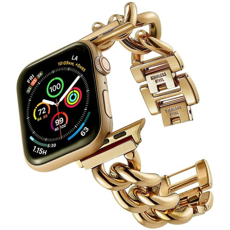 Big Denim Chain Metal Watch Band For Apple Watch Ultra 2 49mm(Gold) - free shipping - PMC TechLife - Order now!