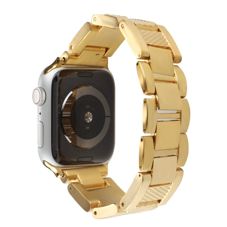 Plaid Metal Watch Band For Apple Watch Series 10 42mm(Gold) - free shipping - PMC TechLife - Order now!