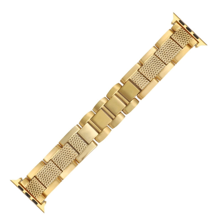 Plaid Metal Watch Band For Apple Watch Series 10 46mm(Gold) - free shipping - PMC TechLife - Order now!