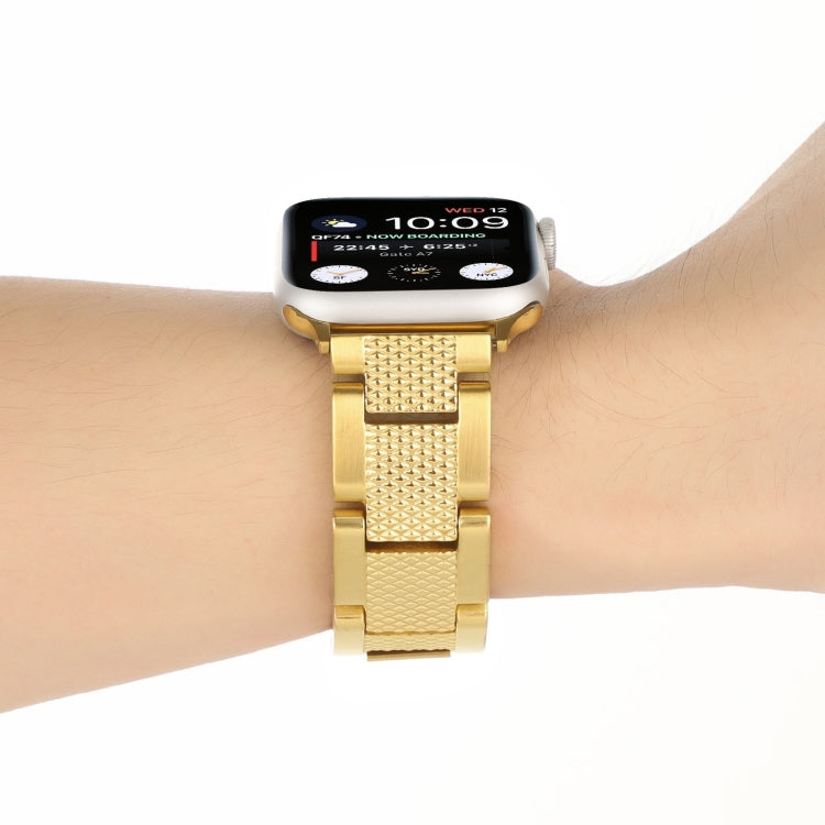 Plaid Metal Watch Band For Apple Watch Series 10 46mm(Rose Gold) - free shipping - PMC TechLife - Order now!