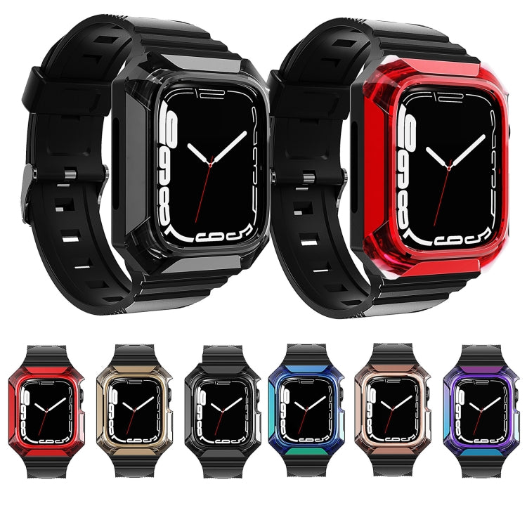 Armor Case Integrated TPU Watch Band For Apple Watch SE 2023 40mm(Purple) - Watch Cases by PMC Jewellery | Online Shopping South Africa | PMC Jewellery | Buy Now Pay Later Mobicred