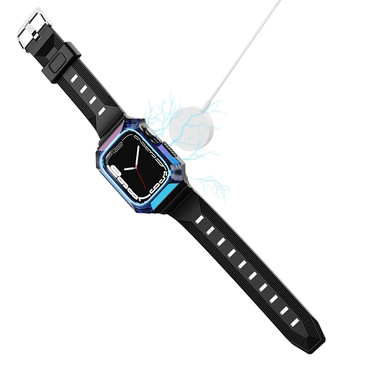Armor Case Integrated TPU Watch Band For Apple Watch SE 2023 40mm(Purple) - Watch Cases by PMC Jewellery | Online Shopping South Africa | PMC Jewellery | Buy Now Pay Later Mobicred