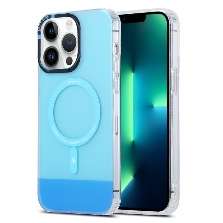 For iPhone 13 Pro Max PC + TPU IMD MagSafe Magnetic Phone Case(Blue) - free shipping - PMC TechLife - Order now!