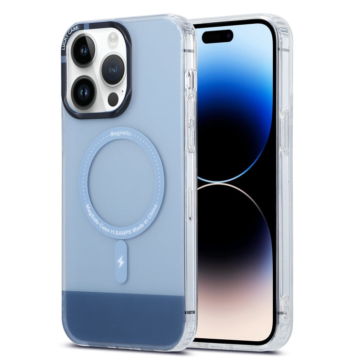 For iPhone 15 Pro PC + TPU IMD MagSafe Magnetic Phone Case(Grey) - iPhone 15 Pro Cases by PMC TechLife | Online Shopping South Africa | PMC TechLife