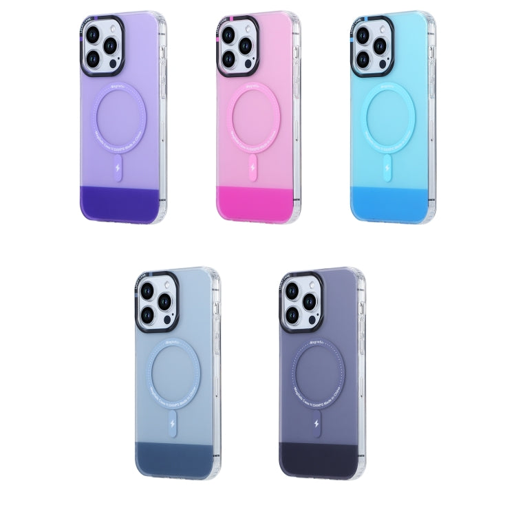 For iPhone 15 Pro Max PC + TPU IMD MagSafe Magnetic Phone Case(Pink) - iPhone 15 Pro Max Cases by PMC TechLife | Online Shopping South Africa | PMC TechLife