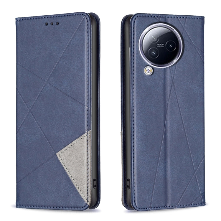 For Xiaomi Civi 3 5G Rhombus Texture Magnetic Leather Phone Case(Blue) - Xiaomi Cases by PMC TechLife | Online Shopping South Africa | PMC TechLife | Buy Now Pay Later Mobicred