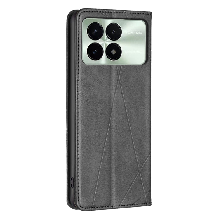 For Xiaomi Redmi K70 / K70 Pro Rhombus Texture Magnetic Leather Phone Case(Black) - free shipping - PMC TechLife - Order now!