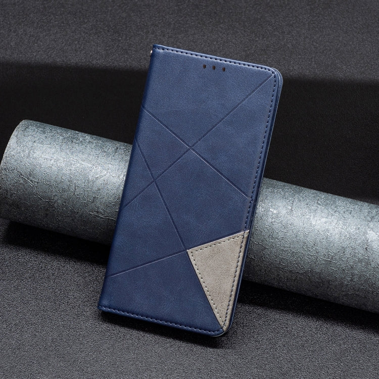 For Xiaomi Redmi Note 13 4G Global Rhombus Texture Magnetic Leather Phone Case(Blue) - Note 13 Cases by PMC TechLife | Online Shopping South Africa | PMC TechLife | Buy Now Pay Later Mobicred