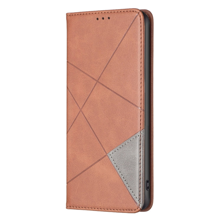 For Xiaomi Redmi Note 13 Pro 4G Global Rhombus Texture Magnetic Leather Phone Case(Brown) - free shipping - PMC TechLife - Order now!