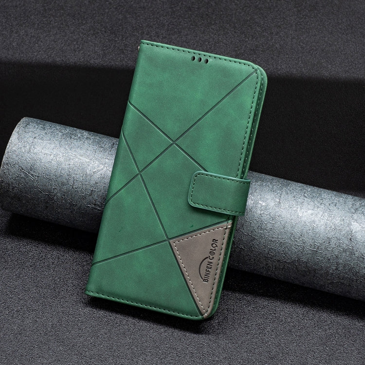 For Google Pixel 9 Magnetic Buckle Rhombus Texture Leather Phone Case(Green) - Google Cases by PMC TechLife | Online Shopping South Africa | PMC TechLife | Buy Now Pay Later Mobicred