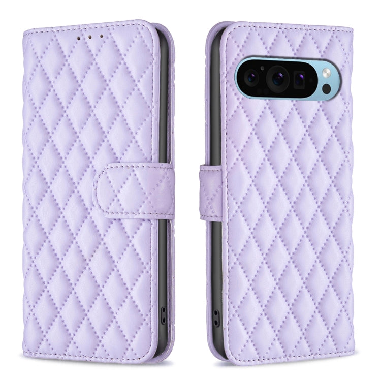 For Google Pixel 9 Diamond Lattice Wallet Leather Flip Phone Case(Purple) - Google Cases by PMC TechLife | Online Shopping South Africa | PMC TechLife | Buy Now Pay Later Mobicred
