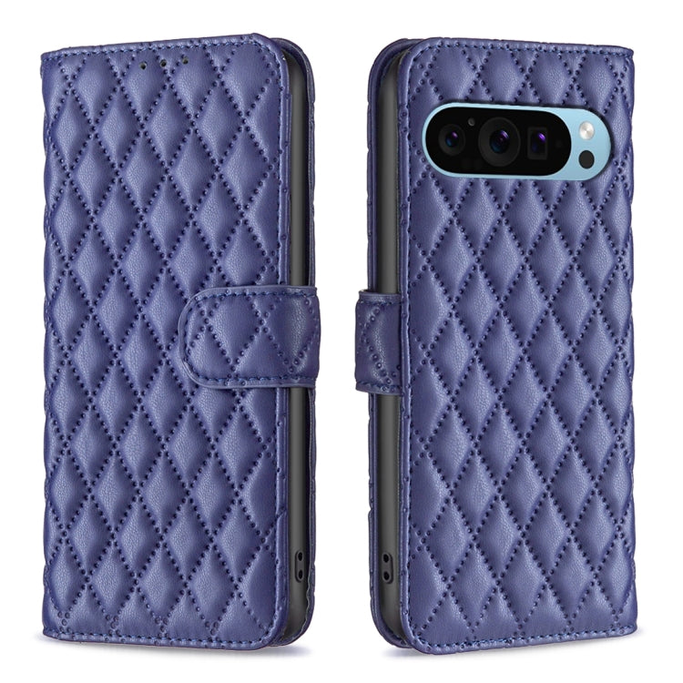 For Google Pixel 9 Diamond Lattice Wallet Leather Flip Phone Case(Blue) - Google Cases by PMC TechLife | Online Shopping South Africa | PMC TechLife | Buy Now Pay Later Mobicred