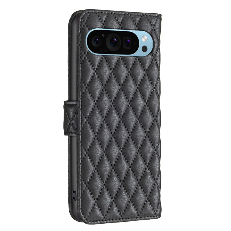 For Google Pixel 9 Pro Diamond Lattice Wallet Leather Flip Phone Case(Black) - Google Cases by PMC TechLife | Online Shopping South Africa | PMC TechLife | Buy Now Pay Later Mobicred